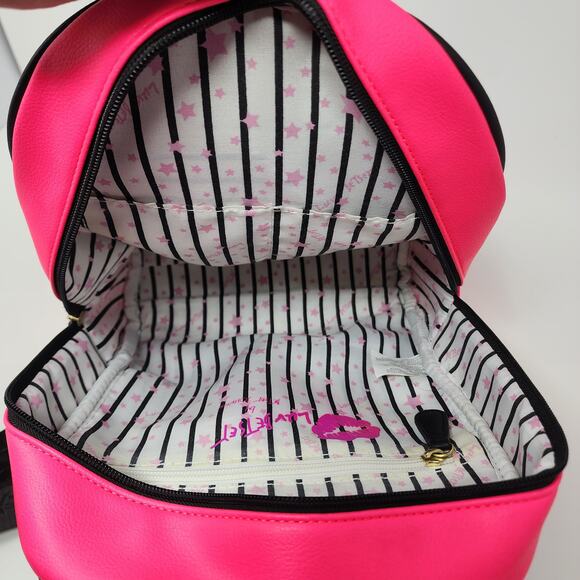 Luv Betsey by Betsey Johnson Mini Backpack Kitsch Girl Rainbow Glitter Pink - Picture 11 of 12